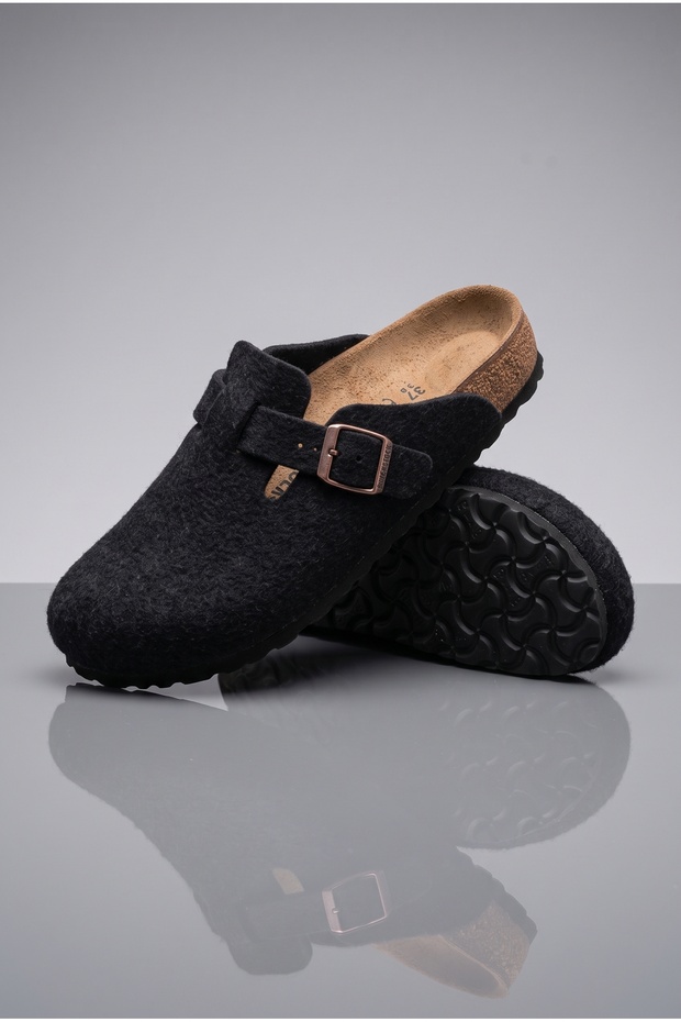 Comfortable Eva Sole Unisex Men's and Women's Home and Outdoor Daily Closed-Front Boston Sabo Felt Slippers