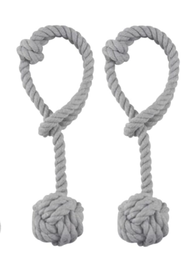 Curtain Tiebacks Rope Holdbacks 4 Pack Grey