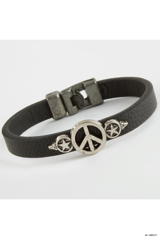 CONCEPTA Barış High-Quality Faux Leather (213114) Bracelet, Black