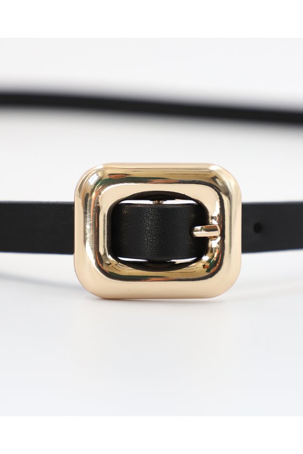 Women's Gold Buckle Thin Belt