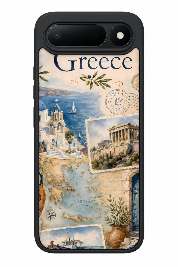 Spark 50 5g Compatible Greece Patterned Shockproof Case with Camera Protection