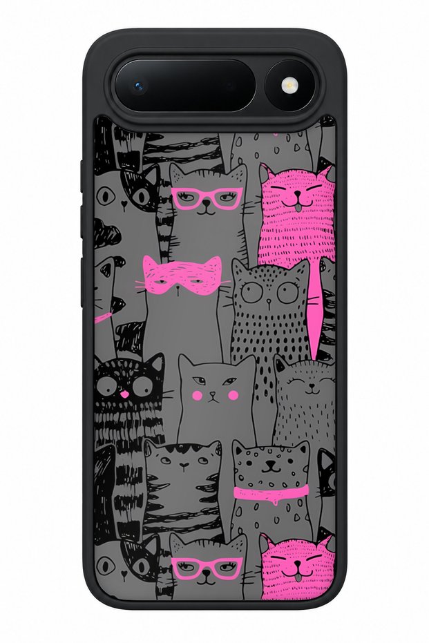 Spark 50 5g Compatible Pinkcat Patterned Camera Protected Shockproof Case