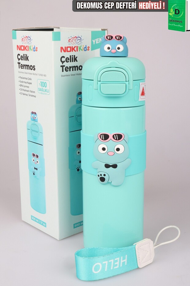 Double Function Steel Flask with Lid 500 ml and Dekomus Pocket Notebook