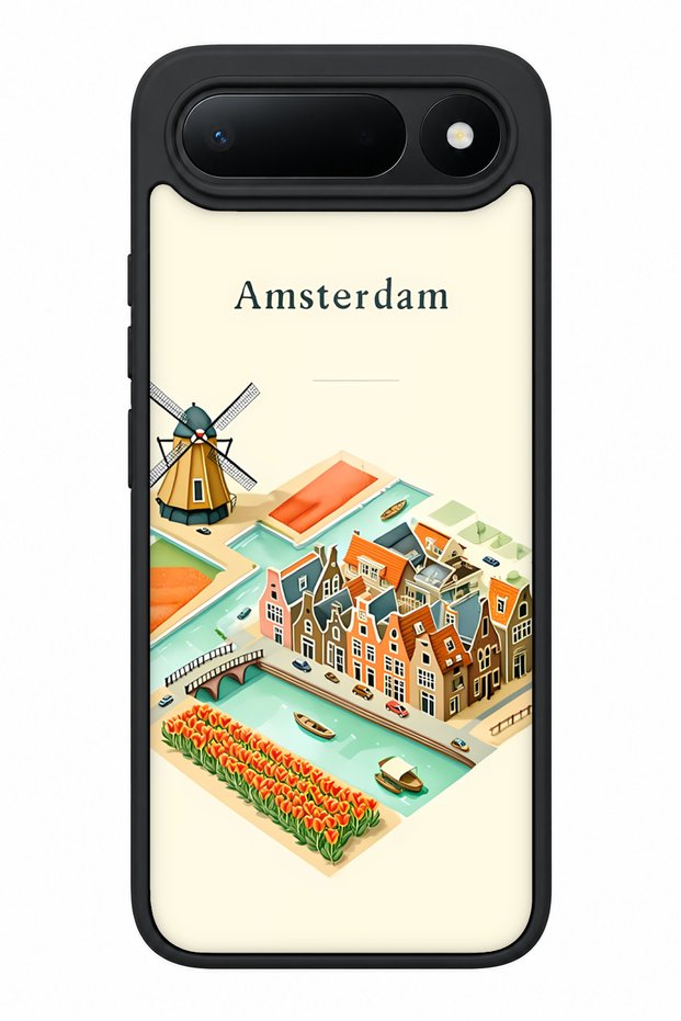 Spark 50 5g Compatible Amsterdam Patterned Shockproof Case with Camera Protection