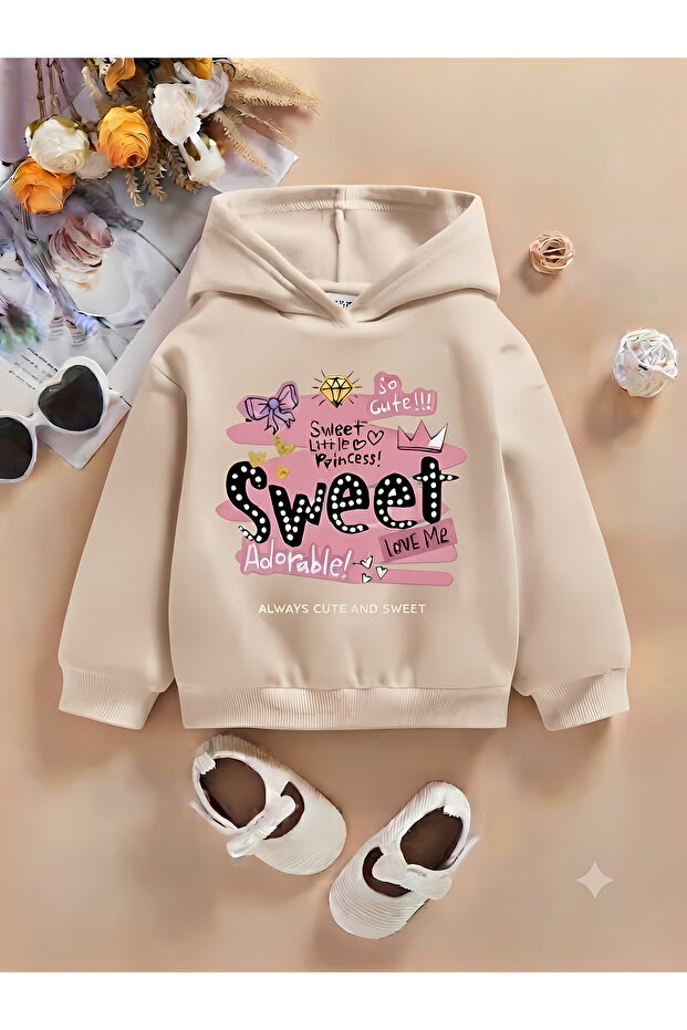 Sweet Printed Girls' Sweatshirt