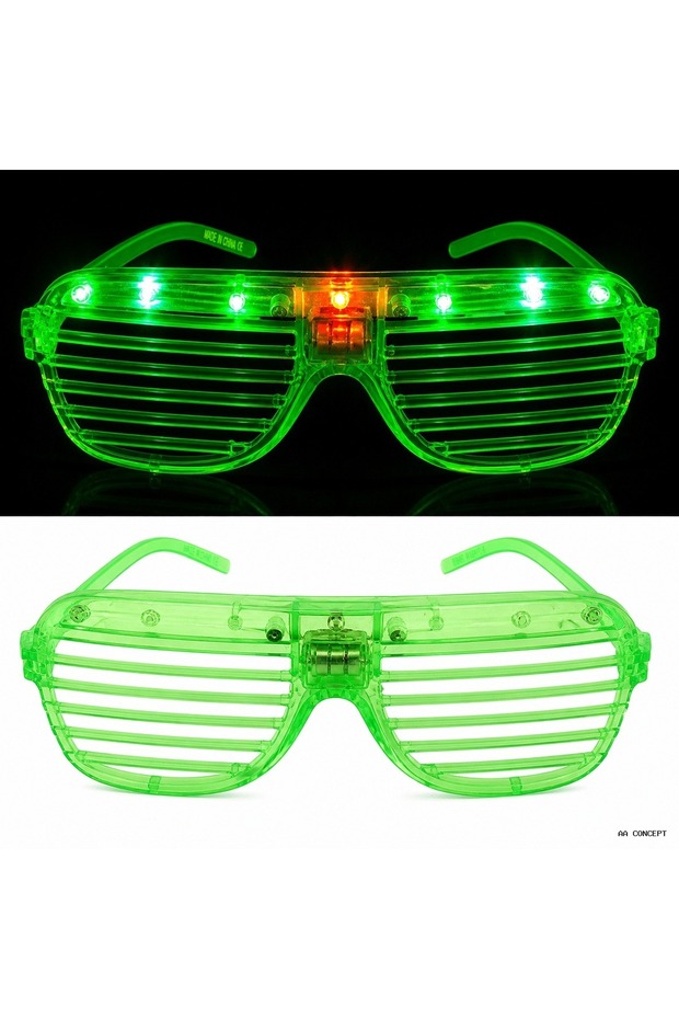 Concepta Led Lighted Shutter Party Glasses Green Color (02700) Shutter Glasses