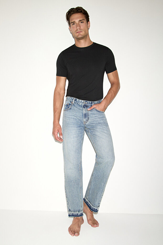 Stowe men's flare leg jeans ice blue pants