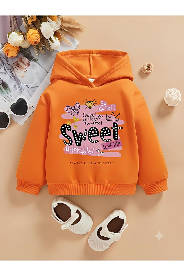 Sweet Printed Girls' Sweatshirt