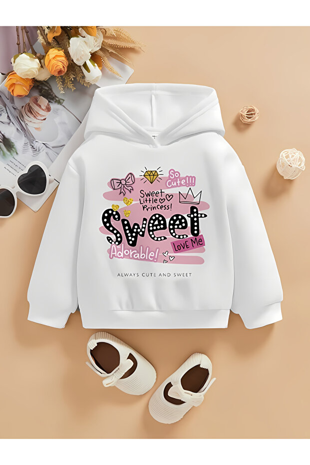 Sweet Printed Girls' Sweatshirt
