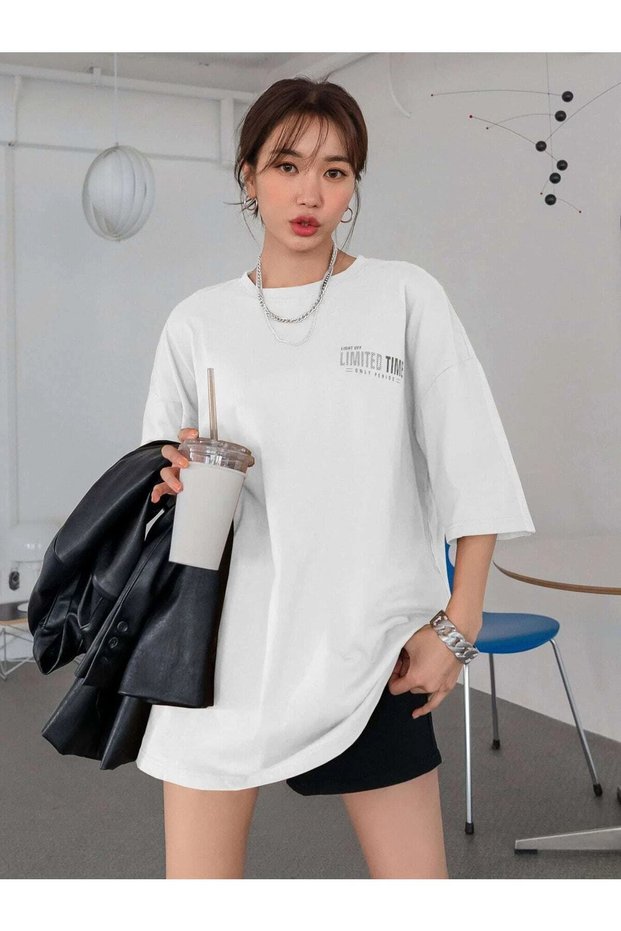 Unisex Stylish Comfortable Oversize Cotton Crew Neck T-Shirt with Special Design Code 33041