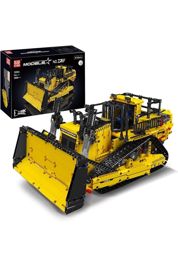 Mould King 15084 RC Bulldozer Building Set that run,DIY Engineering Model Sets with Remote Control,f