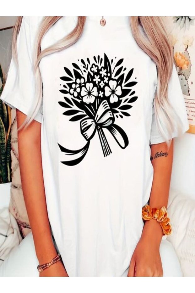 Unisex Oversize Printed Cotton T-Shirt – Relaxed Fit Casual Streetwear
