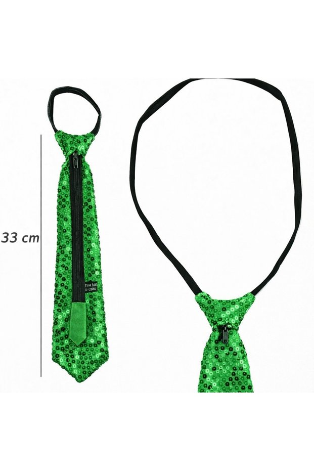 Green Color Sequined Sparkling Party Skirt 33 cm