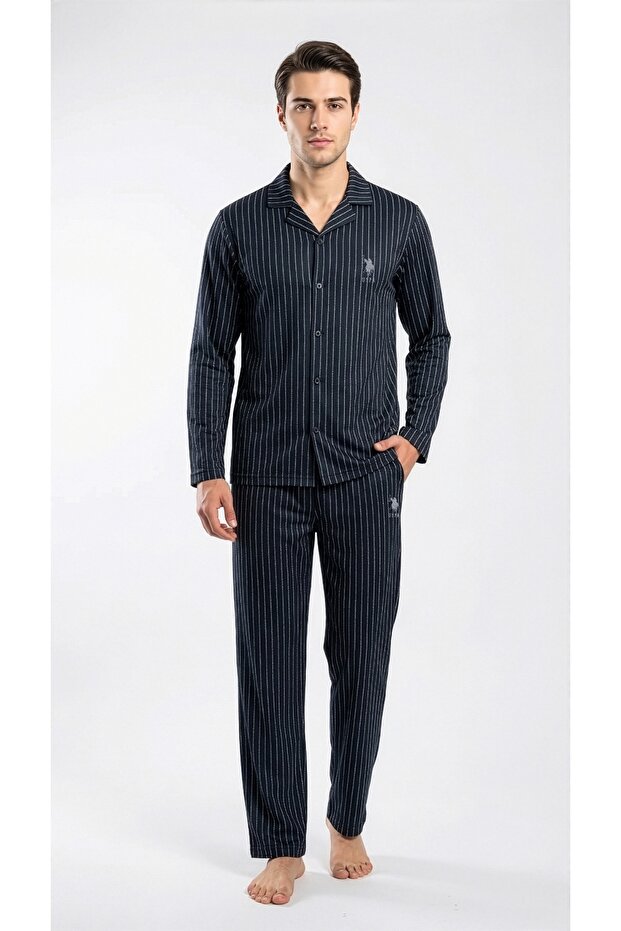 Men's Navy Blue Pajama Set