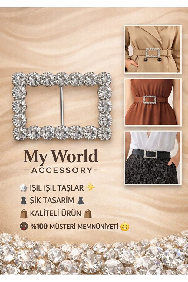 Rectangular Belt Buckle 5.5Cmx4Cm Inner Belt 2.5cm