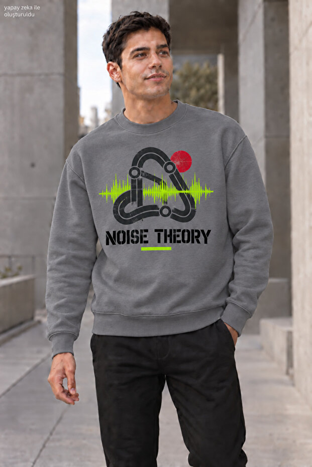 Men's Noise Theory Written Crew Neck Casual Regular Fit Sweatshirt