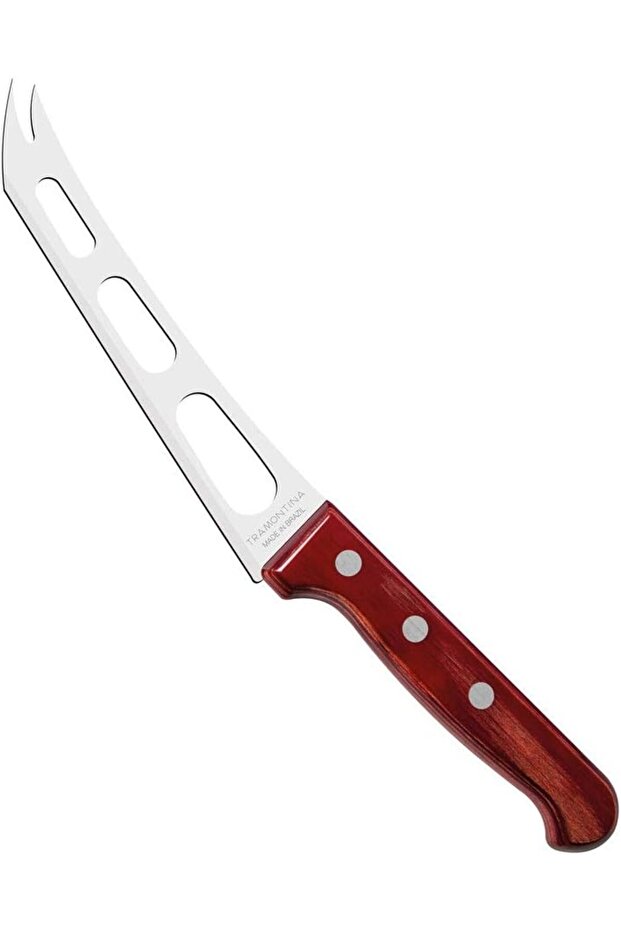 Polywood 6" Cheese knife With Stainless-Steel Blade and Red Treated Wood Handle