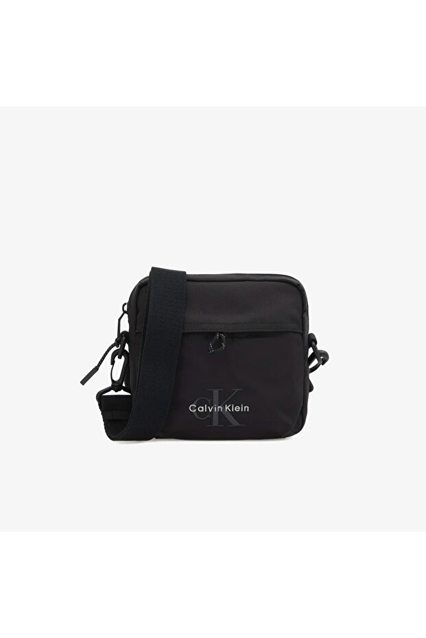 Bold Square Crossbody Men's Black Shoulder Bag