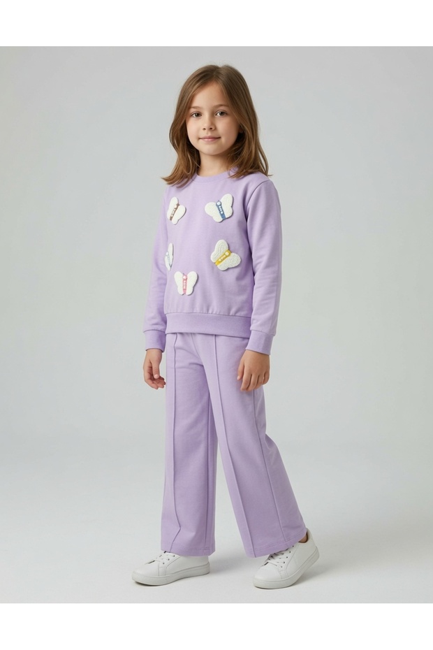 Fluttering Butterfly Detail Girls' Suit