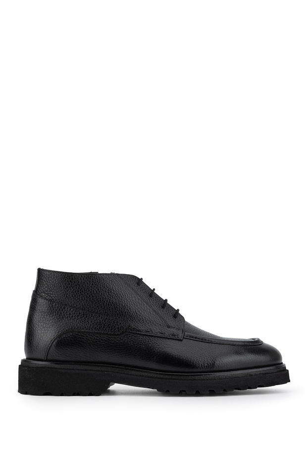 Men's Genuine Leather Black Casual Boots