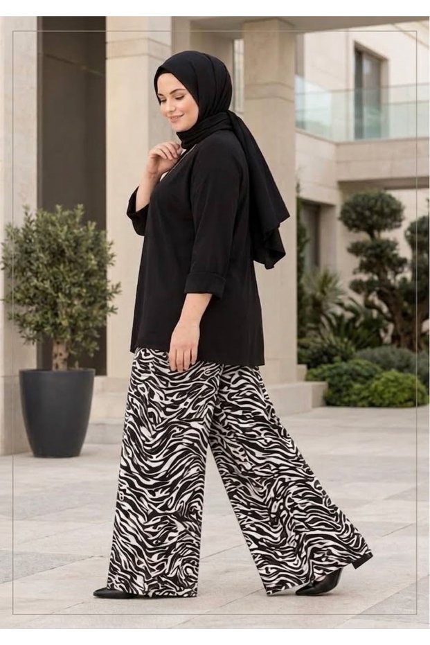 Plus Size Leopard Pants