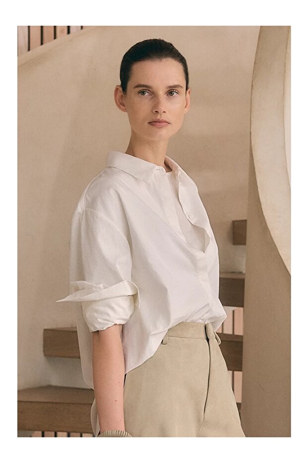 Ramie Fabric Women's Oversize Shirt