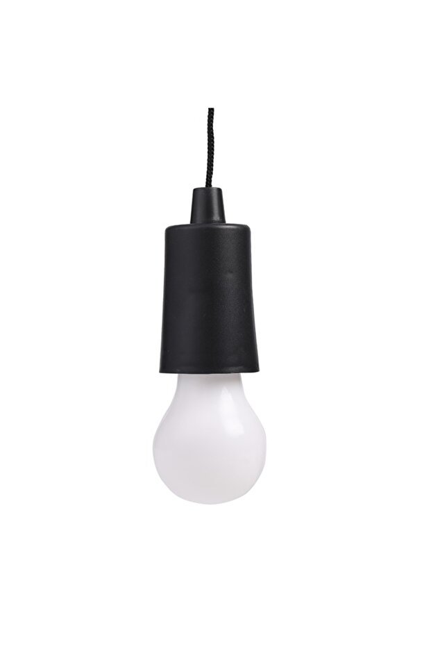 Battery Operated LED Pull Cord Light - 1m Hanging Lamp for Closet, Garage & Camping