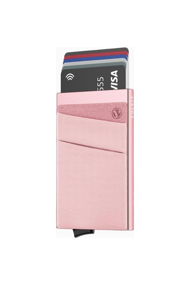 Rfid Protected Mini Unisex Card Holder Wallet with Coin Compartment