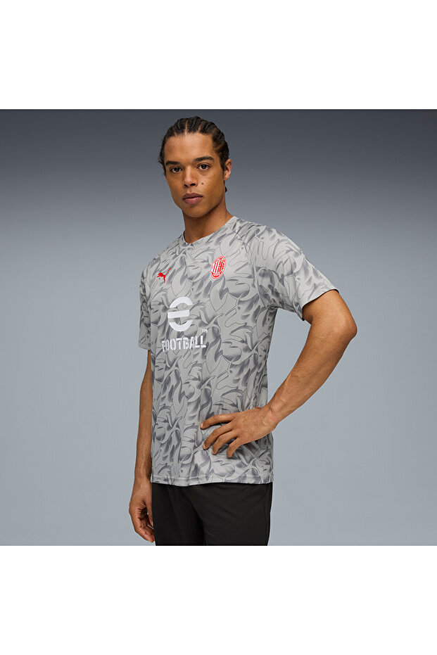 Men Sportswear Fit Milan Warm Short Sleeve Soccer Jersey, Grey