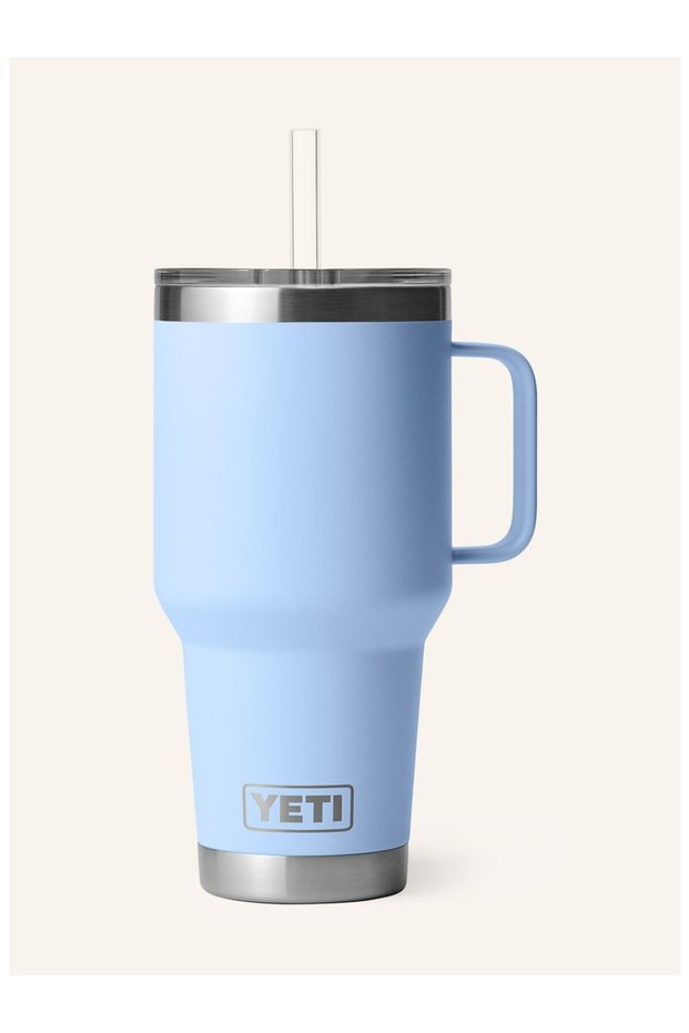 Thermal Mug 1L, Double Wall, Stainless Steel, with Straw and Handle