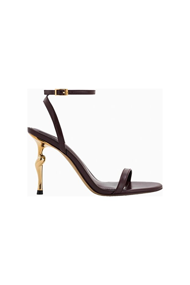 Alivia Women's Red Gold Heeled Sandals