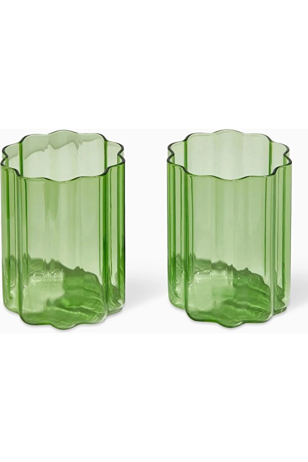 Wave Handmade Borosilicate Glass Cup Set