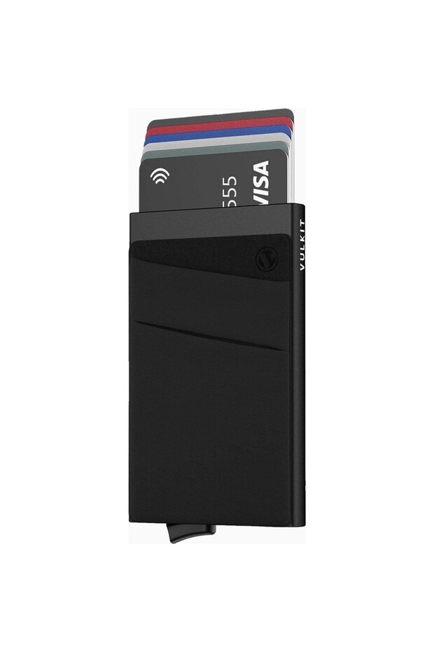 Rfid Protected Mini Unisex Card Holder Wallet with Coin Compartment