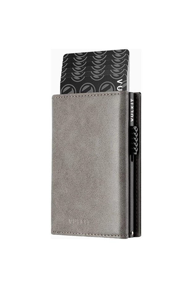 Rfid Protected Pop-Up Leather Aluminum Men's Card Holder Wallet