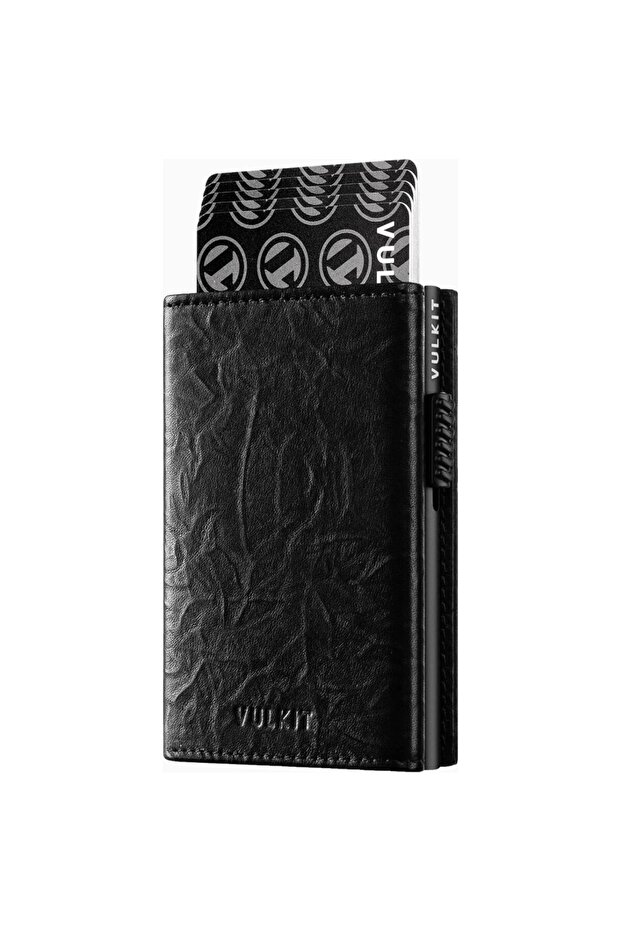 Rfid Protected Pop-Up Leather Aluminum Men's Card Holder Wallet