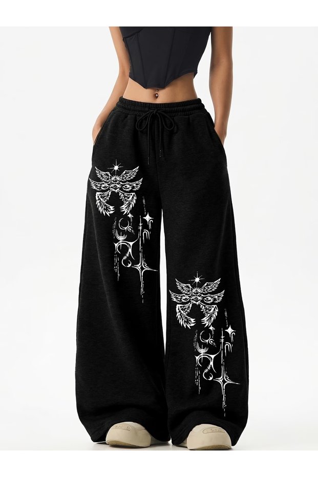Gothic Printed Oversize Baggy Unisex Sweatpants