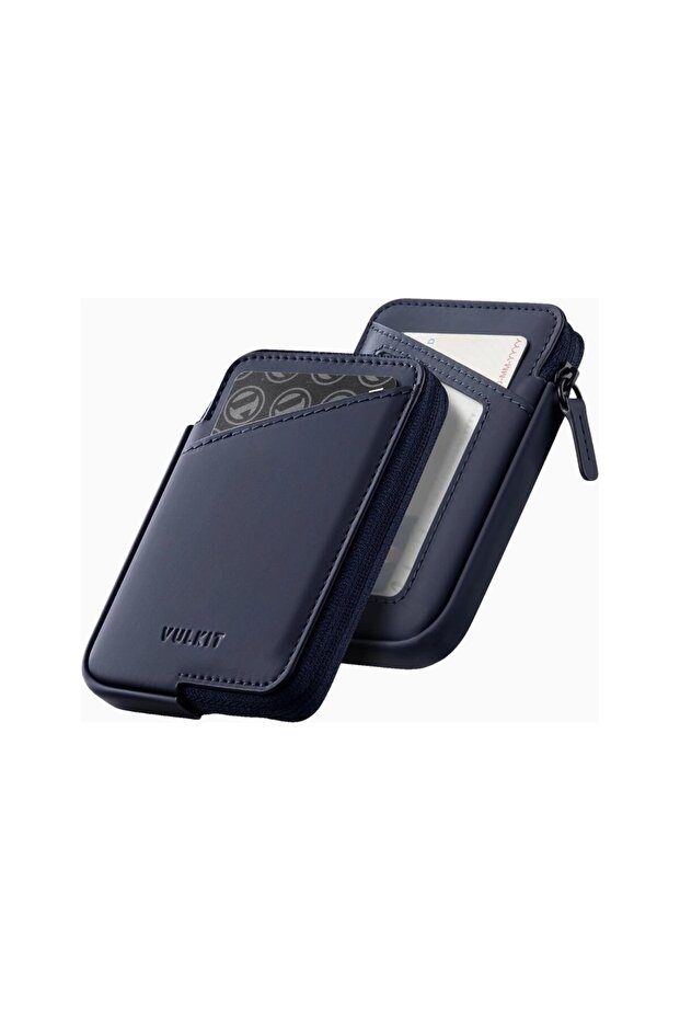 Rfid Protected Zippered Leather Unisex Card Holder Wallet