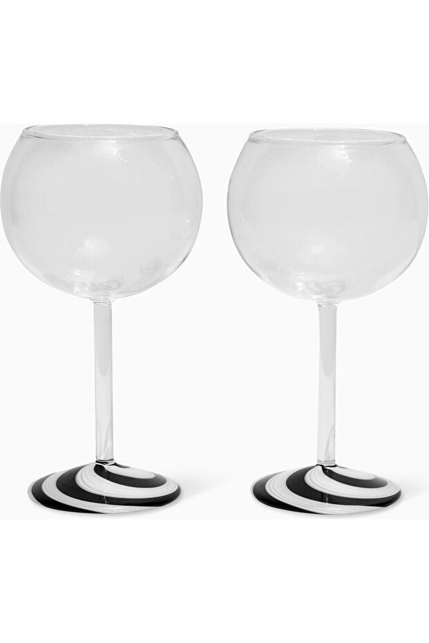 Swirl Set of 2 Borosilicate Handmade Glass Cups