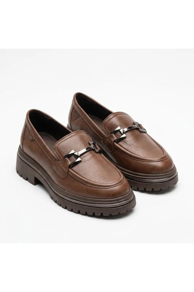 3220 coffee genuine leather loafer shoes