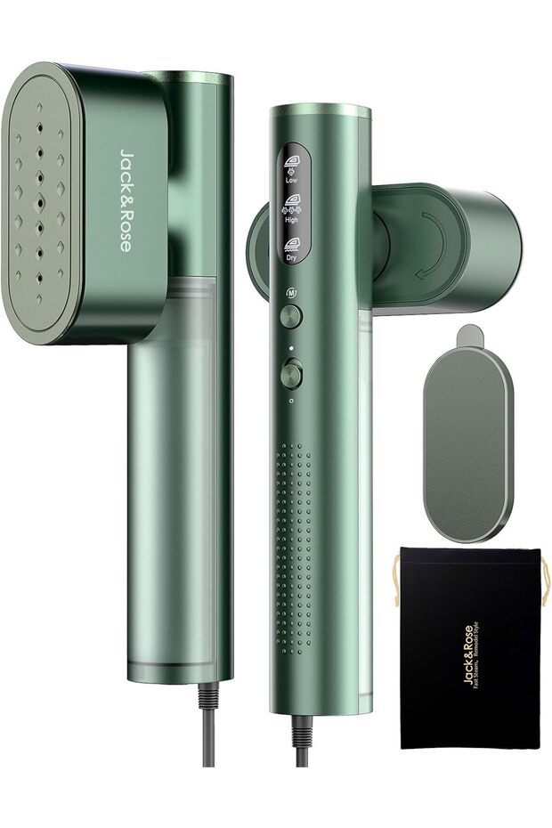 Dual Voltage Handheld Garment Steamer 100-220V, SC-001 | 15s Fast Heat Up; 2-in-1 Steamer & Iron; Large Ceramic Panel; Global Travel Use
