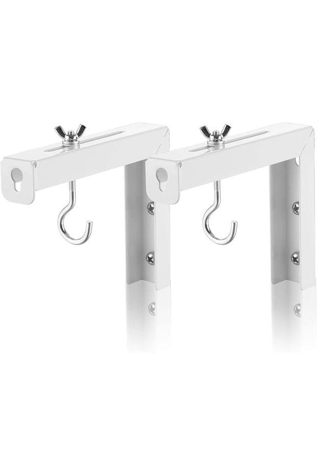 Universal Projector Screen Wall Mount, L-Brackets Hanging 6 inch Adjustable Extension Mounting Hooks