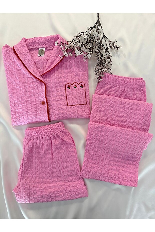 3-Piece Pink Ultra Luxury Long Sleeve Wraps