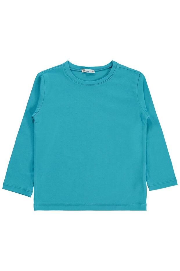 Civil Boy's Basic Sweatshirt | Lycra Single Jersey Long Sleeve | School Nursery and Daily Use - Green