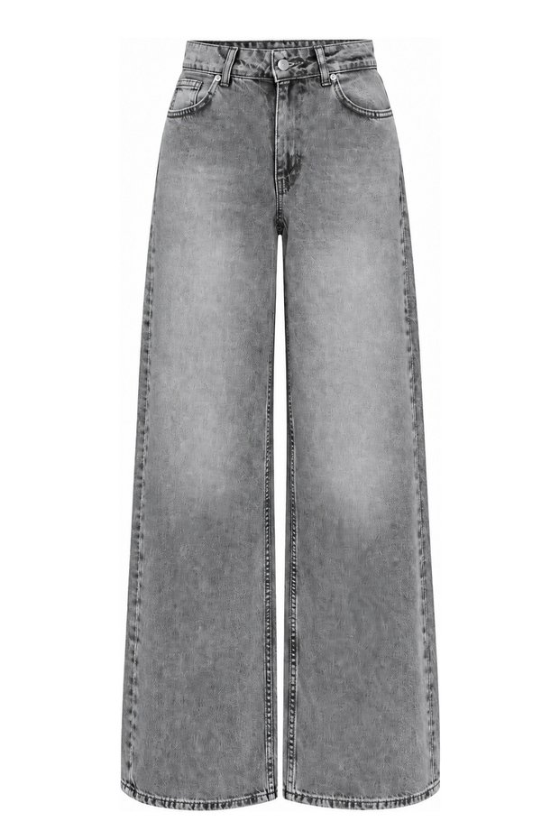Washed Straight Fit Jeans