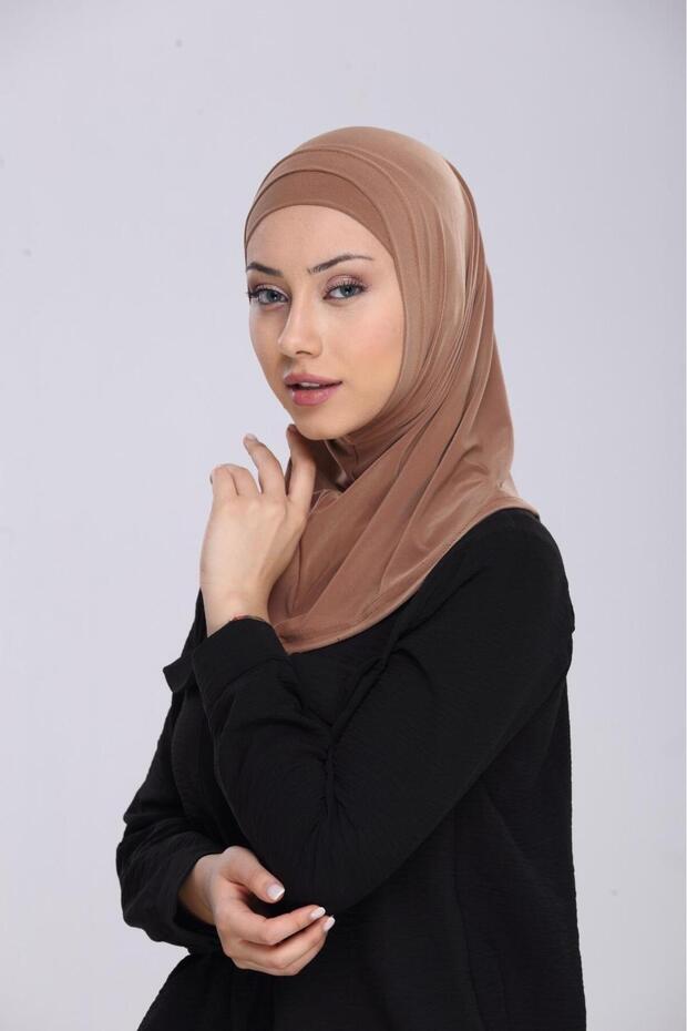 Prenses Hijab Two-Piece Sandy Lycra Fabric – for Daily Use and Prayer