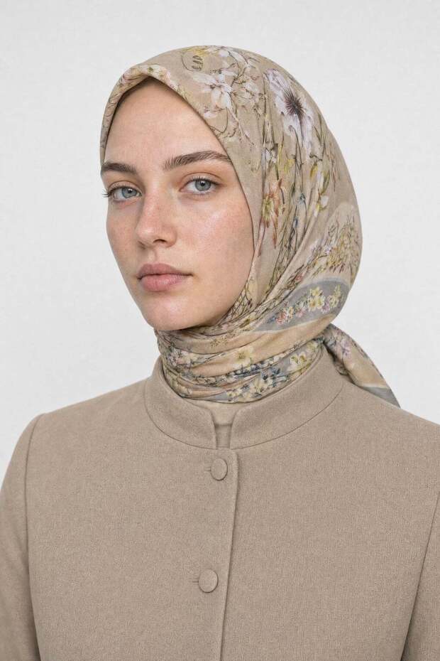 Orlienne Patterned Organic Scarf