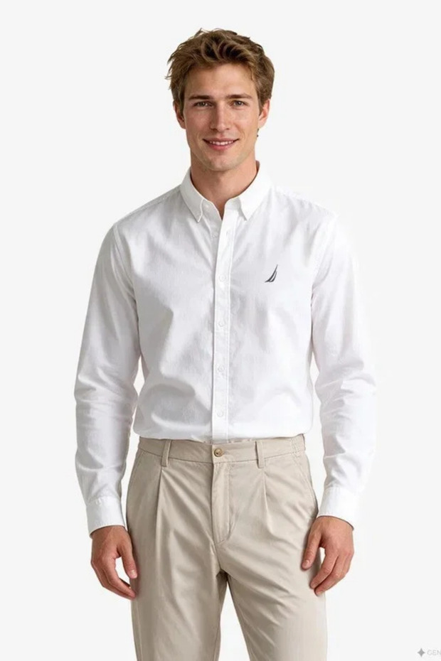 Men's White Regular Fit Shirt