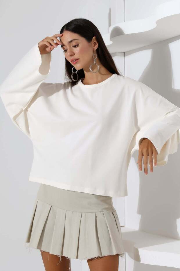 Women's Sleeves Cape Long Sleeve Loose Blouse 22297