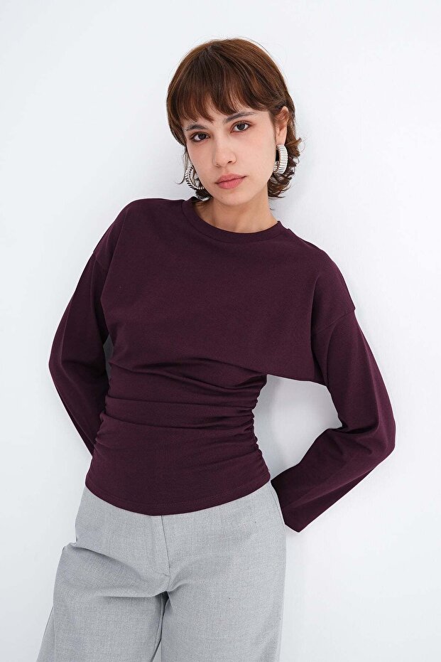 Drawstring Long Sleeve T-Shirt P06095