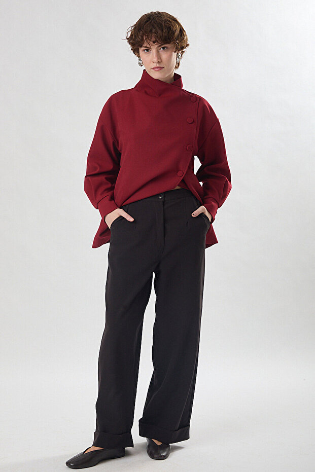 Double Leg Polyviscon Trousers Brown